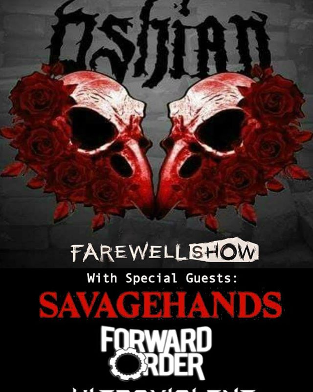 Playing this awesome show july 7 in PA before our run w palisades! LETS SEND OFF @oshianofficial THE RIGHT WAY.